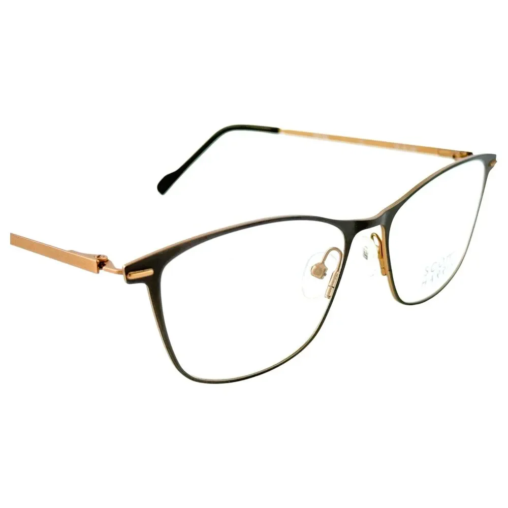 Scott Harris SH744 Womens Metal Eyeglass Frame C2 Charcoal Rose Gold 54-16